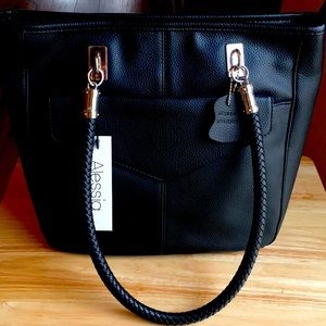 Black Leather Satchel